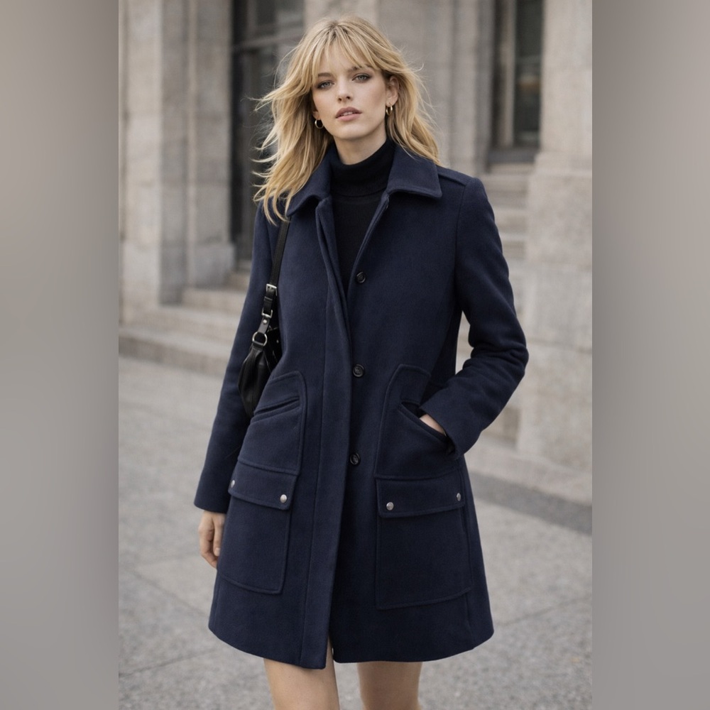 Women’s Zara Navy Wool blend Coat